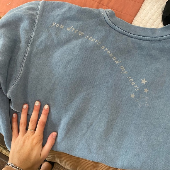 Taylor Swift Tops - Taylor Swift Folklore Blue Sweatshirt